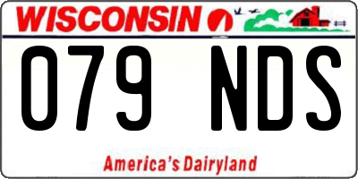 WI license plate 079NDS
