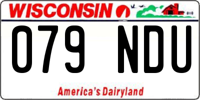 WI license plate 079NDU