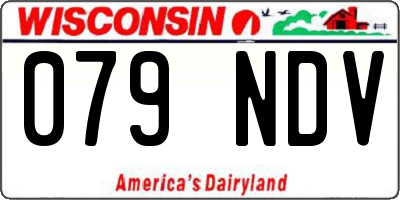 WI license plate 079NDV