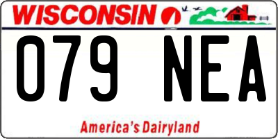 WI license plate 079NEA