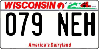 WI license plate 079NEH