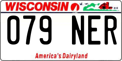 WI license plate 079NER
