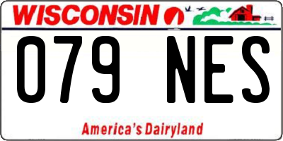 WI license plate 079NES