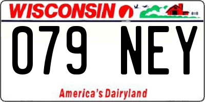 WI license plate 079NEY
