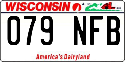 WI license plate 079NFB
