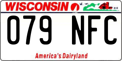 WI license plate 079NFC