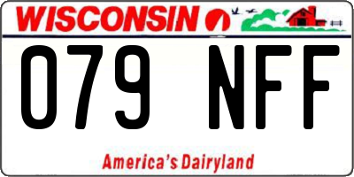 WI license plate 079NFF