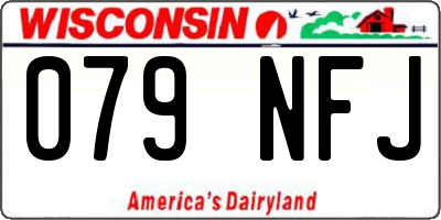 WI license plate 079NFJ