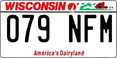 WI license plate 079NFM
