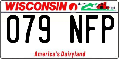 WI license plate 079NFP