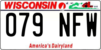WI license plate 079NFW