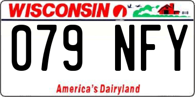 WI license plate 079NFY