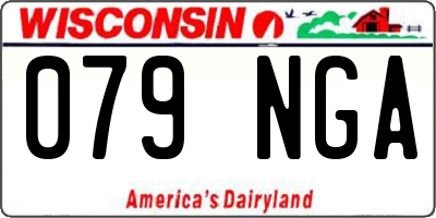 WI license plate 079NGA