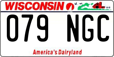 WI license plate 079NGC