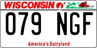 WI license plate 079NGF