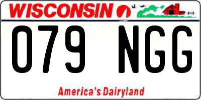 WI license plate 079NGG