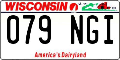 WI license plate 079NGI