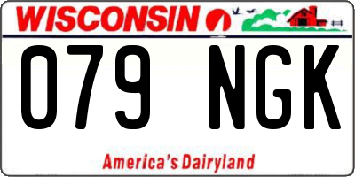 WI license plate 079NGK