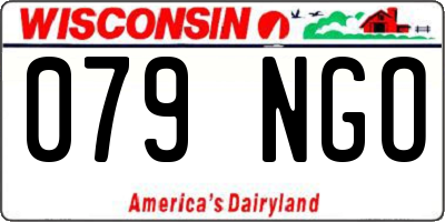 WI license plate 079NGO