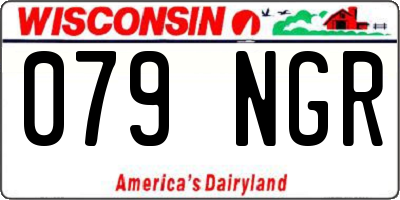 WI license plate 079NGR