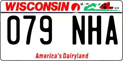 WI license plate 079NHA