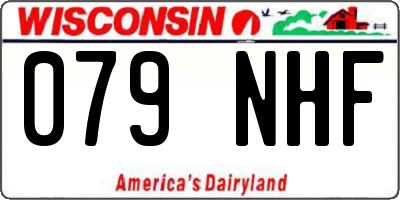 WI license plate 079NHF