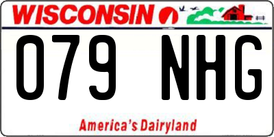 WI license plate 079NHG