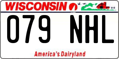 WI license plate 079NHL