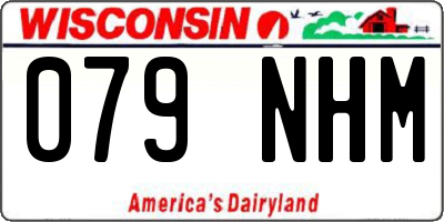 WI license plate 079NHM