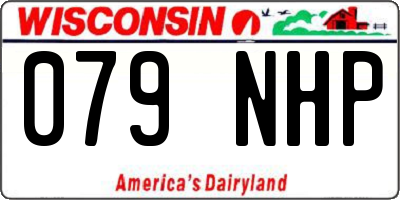 WI license plate 079NHP