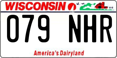 WI license plate 079NHR