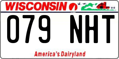 WI license plate 079NHT