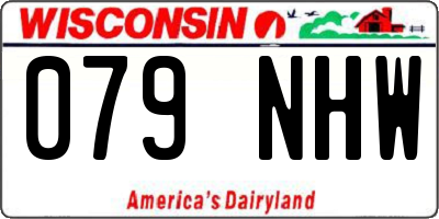 WI license plate 079NHW
