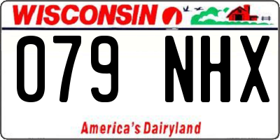 WI license plate 079NHX