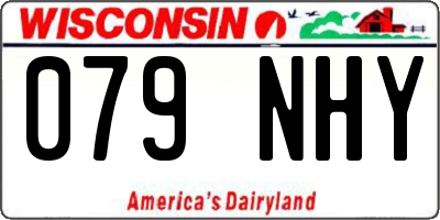 WI license plate 079NHY