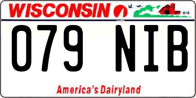 WI license plate 079NIB