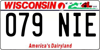 WI license plate 079NIE