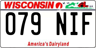 WI license plate 079NIF