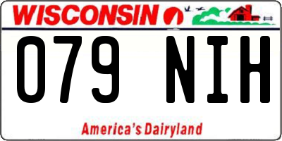 WI license plate 079NIH