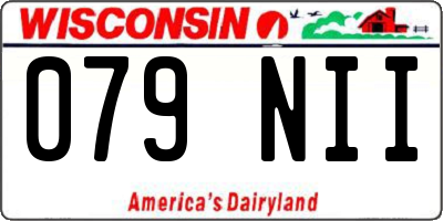 WI license plate 079NII