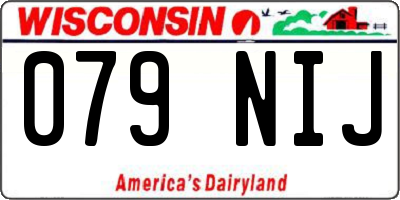 WI license plate 079NIJ