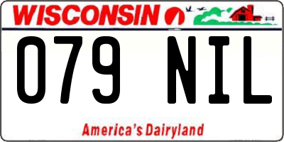 WI license plate 079NIL
