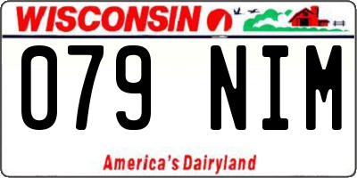 WI license plate 079NIM