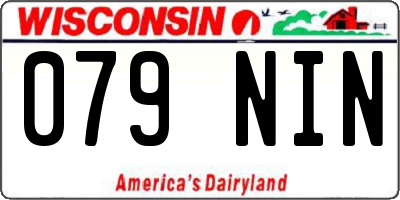 WI license plate 079NIN