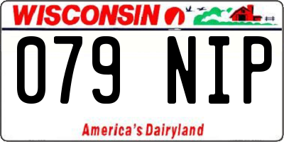 WI license plate 079NIP