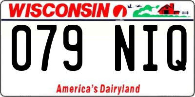 WI license plate 079NIQ