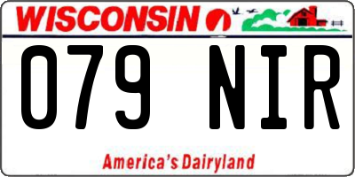 WI license plate 079NIR