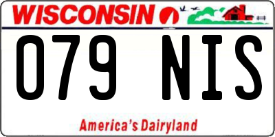 WI license plate 079NIS