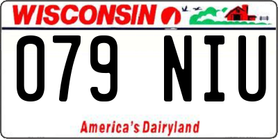 WI license plate 079NIU