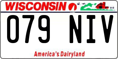 WI license plate 079NIV